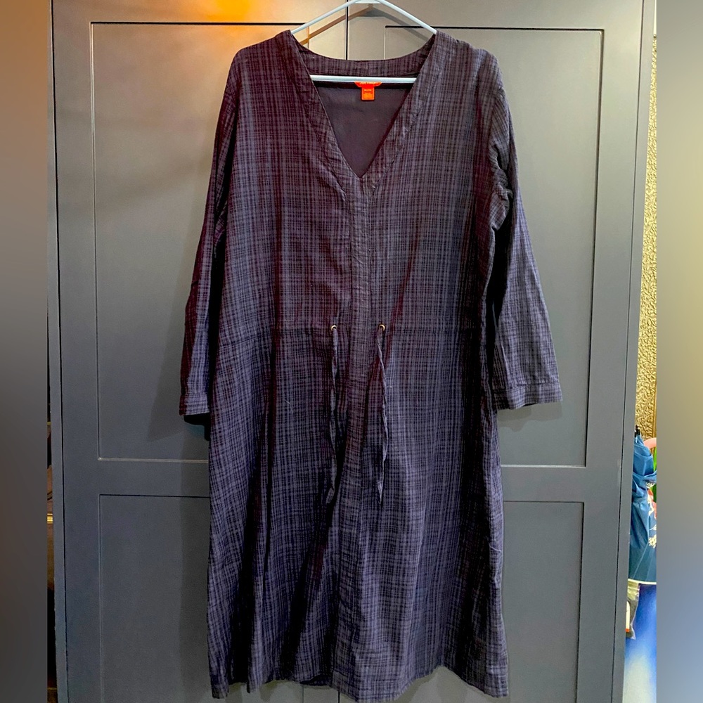 Joe Fresh XL Blue and Purple Dress with drawstring - great business casual look